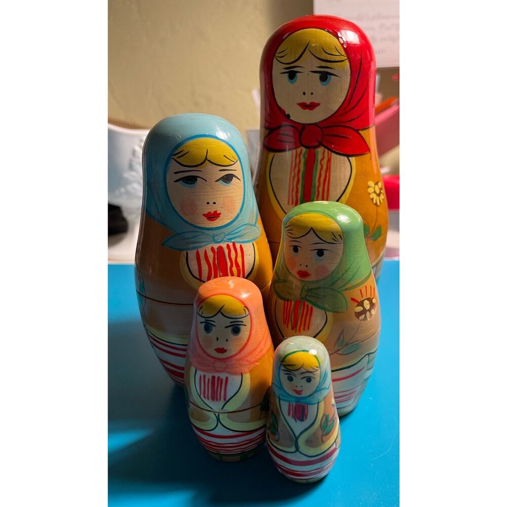 Russian Matryoshka Dolls; stacking or nesting dolls; russian tea dolls